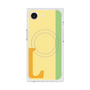 プレミアムスクエアケース with MagSafe［ オリジナル - initial color line - L yellow ］