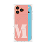 プレミアムスクエアケース with MagSafe［ オリジナル - initial color line - M pink ］