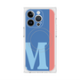 プレミアムスクエアケース with MagSafe［ オリジナル - initial color line - M blue ］