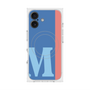 プレミアムスクエアケース with MagSafe［ オリジナル - initial color line - M blue ］
