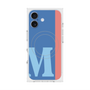 プレミアムスクエアケース with MagSafe［ オリジナル - initial color line - M blue ］