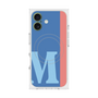 プレミアムスクエアケース with MagSafe［ オリジナル - initial color line - M blue ］