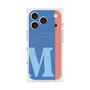 プレミアムスクエアケース with MagSafe［ オリジナル - initial color line - M blue ］
