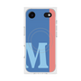 プレミアムスクエアケース with MagSafe［ オリジナル - initial color line - M blue ］