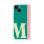 プレミアムスクエアケース with MagSafe［ オリジナル - initial color line - M green ］
