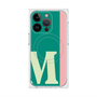 プレミアムスクエアケース with MagSafe［ オリジナル - initial color line - M green ］