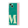 プレミアムスクエアケース with MagSafe［ オリジナル - initial color line - M green ］