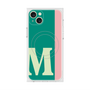 プレミアムスクエアケース with MagSafe［ オリジナル - initial color line - M green ］