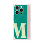 プレミアムスクエアケース with MagSafe［ オリジナル - initial color line - M green ］