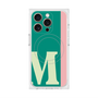 プレミアムスクエアケース with MagSafe［ オリジナル - initial color line - M green ］