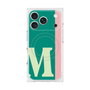 プレミアムスクエアケース with MagSafe［ オリジナル - initial color line - M green ］
