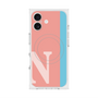 プレミアムスクエアケース with MagSafe［ オリジナル - initial color line - N pink ］
