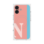 プレミアムスクエアケース with MagSafe［ オリジナル - initial color line - N pink ］