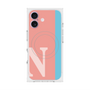 プレミアムスクエアケース with MagSafe［ オリジナル - initial color line - N pink ］