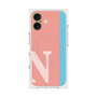 プレミアムスクエアケース with MagSafe［ オリジナル - initial color line - N pink ］