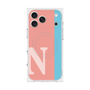 プレミアムスクエアケース with MagSafe［ オリジナル - initial color line - N pink ］