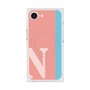 プレミアムスクエアケース with MagSafe［ オリジナル - initial color line - N pink ］