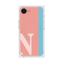 プレミアムスクエアケース with MagSafe［ オリジナル - initial color line - N pink ］