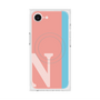 プレミアムスクエアケース with MagSafe［ オリジナル - initial color line - N pink ］