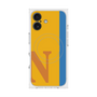 プレミアムスクエアケース with MagSafe［ オリジナル - initial color line - N orange ］