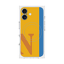 プレミアムスクエアケース with MagSafe［ オリジナル - initial color line - N orange ］