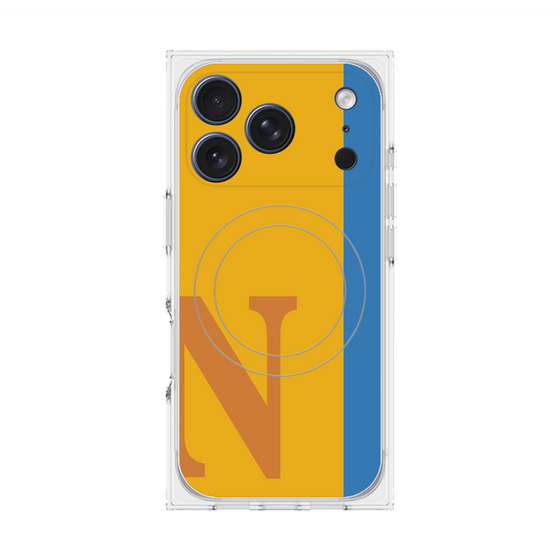 プレミアムスクエアケース with MagSafe［ オリジナル - initial color line - N orange ］