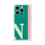プレミアムスクエアケース with MagSafe［ オリジナル - initial color line - N green ］