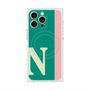プレミアムスクエアケース with MagSafe［ オリジナル - initial color line - N green ］