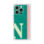 プレミアムスクエアケース with MagSafe［ オリジナル - initial color line - N green ］