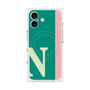 プレミアムスクエアケース with MagSafe［ オリジナル - initial color line - N green ］