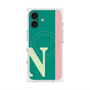 プレミアムスクエアケース with MagSafe［ オリジナル - initial color line - N green ］