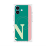 プレミアムスクエアケース with MagSafe［ オリジナル - initial color line - N green ］