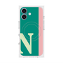 プレミアムスクエアケース with MagSafe［ オリジナル - initial color line - N green ］