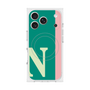 プレミアムスクエアケース with MagSafe［ オリジナル - initial color line - N green ］