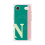 プレミアムスクエアケース with MagSafe［ オリジナル - initial color line - N green ］