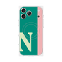 プレミアムスクエアケース with MagSafe［ オリジナル - initial color line - N green ］