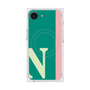 プレミアムスクエアケース with MagSafe［ オリジナル - initial color line - N green ］