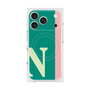 プレミアムスクエアケース with MagSafe［ オリジナル - initial color line - N green ］