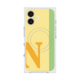 プレミアムスクエアケース with MagSafe［ オリジナル - initial color line - N yellow ］