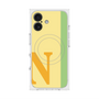 プレミアムスクエアケース with MagSafe［ オリジナル - initial color line - N yellow ］