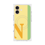 プレミアムスクエアケース with MagSafe［ オリジナル - initial color line - N yellow ］