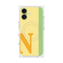 プレミアムスクエアケース with MagSafe［ オリジナル - initial color line - N yellow ］
