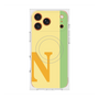 プレミアムスクエアケース with MagSafe［ オリジナル - initial color line - N yellow ］