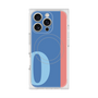 プレミアムスクエアケース with MagSafe［ オリジナル - initial color line - O blue ］
