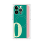 プレミアムスクエアケース with MagSafe［ オリジナル - initial color line - O green ］