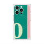 プレミアムスクエアケース with MagSafe［ オリジナル - initial color line - O green ］
