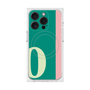 プレミアムスクエアケース with MagSafe［ オリジナル - initial color line - O green ］