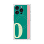 プレミアムスクエアケース with MagSafe［ オリジナル - initial color line - O green ］