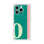 プレミアムスクエアケース with MagSafe［ オリジナル - initial color line - O green ］