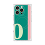 プレミアムスクエアケース with MagSafe［ オリジナル - initial color line - O green ］